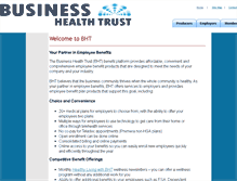 Tablet Screenshot of businesshealthtrust.com